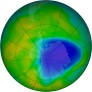 Antarctic ozone map for 2024-11-14